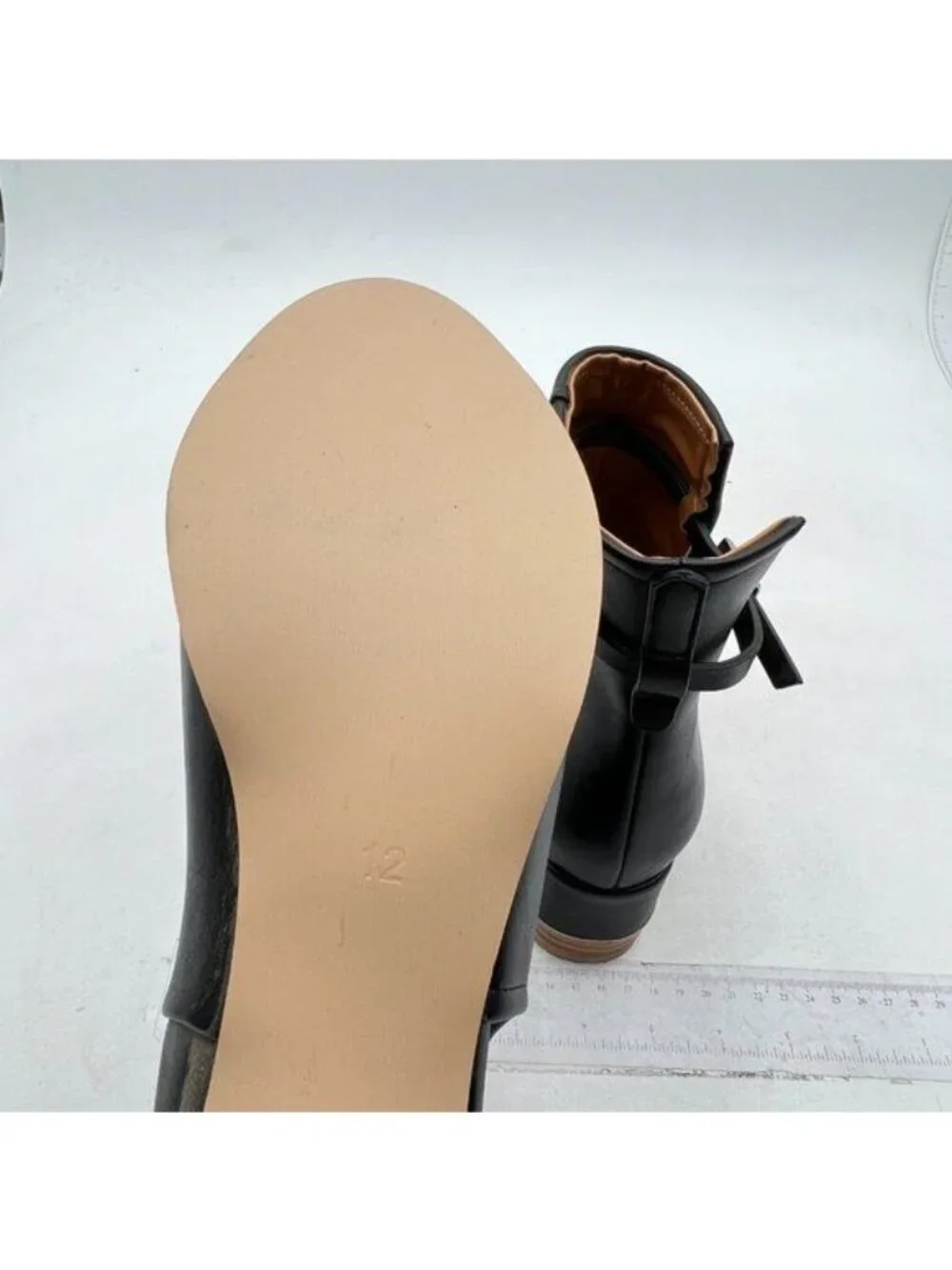 FSJ Women Peep Open Toe Sandals Boot Cut Out Buckle Ankle Bootie Block Low Heel